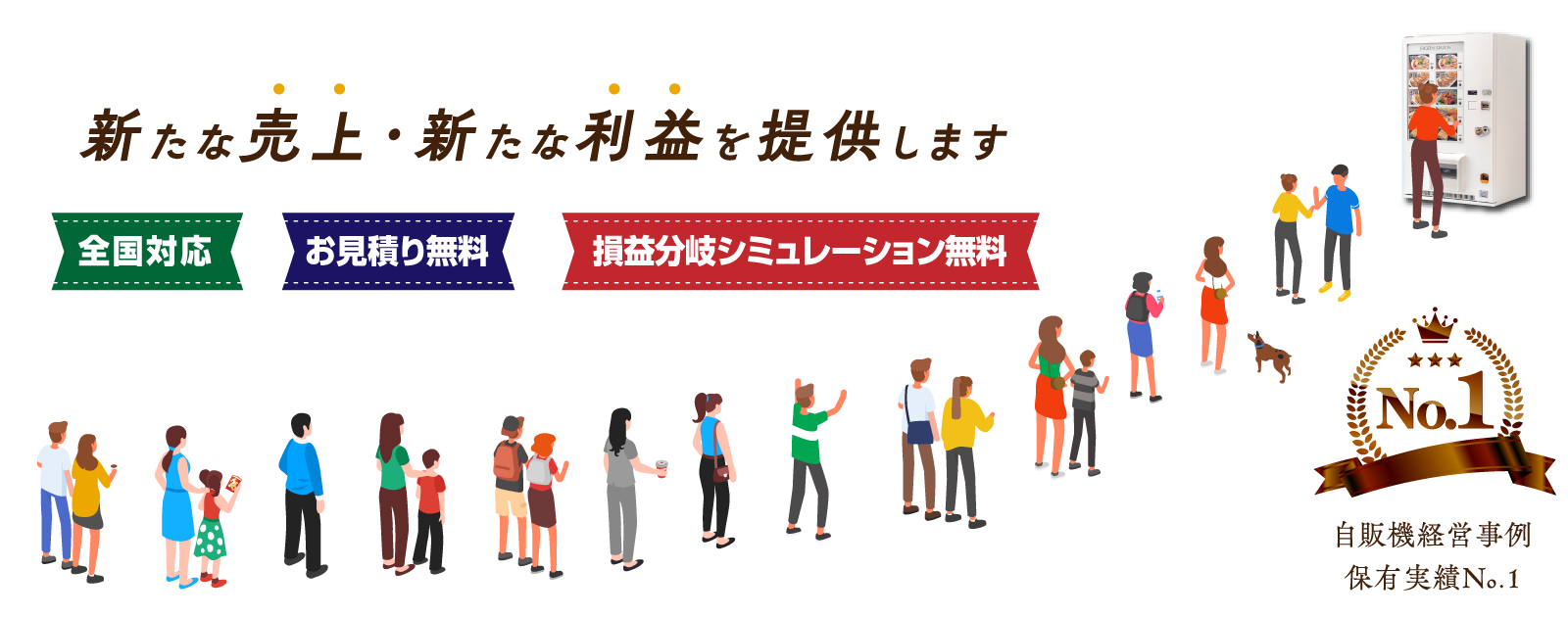 新たな売上・新たな利益を提供します／全国対応／お見積り無料／損益分岐シミュレーション無料