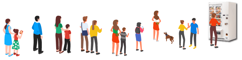 自販機行列イメージ画像